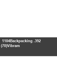  1104Backpacking .392 (70)Vibram